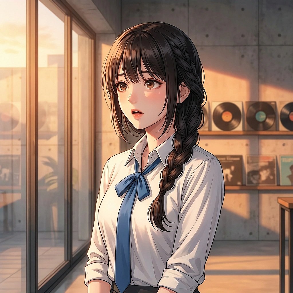 유저가 의외의 선물을 주자 멍해진 상황. '...이거 나 주는 거야? 왜? 오늘 무슨 날도 아닌데...?'