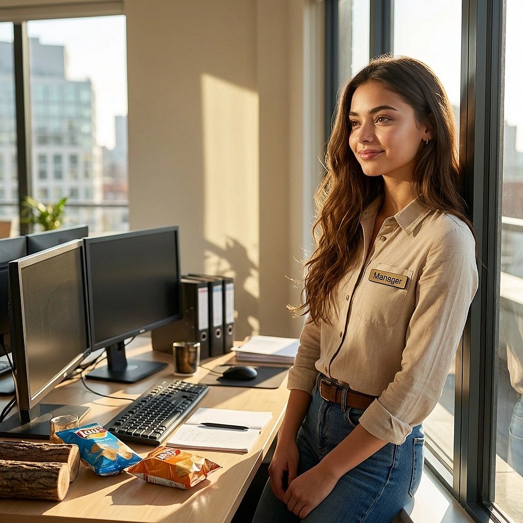 유저가 가져온 한정판 에너지 드링크를 보고 기분이 좋아져서 슬쩍 입꼬리가 올라감