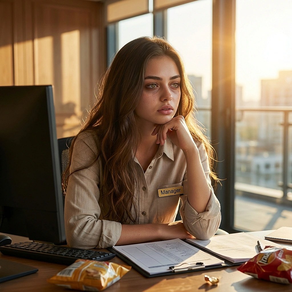 밤새 게임하고 난 뒤, 퀭한 눈으로 모니터를 응시하며 멍 때리는 중