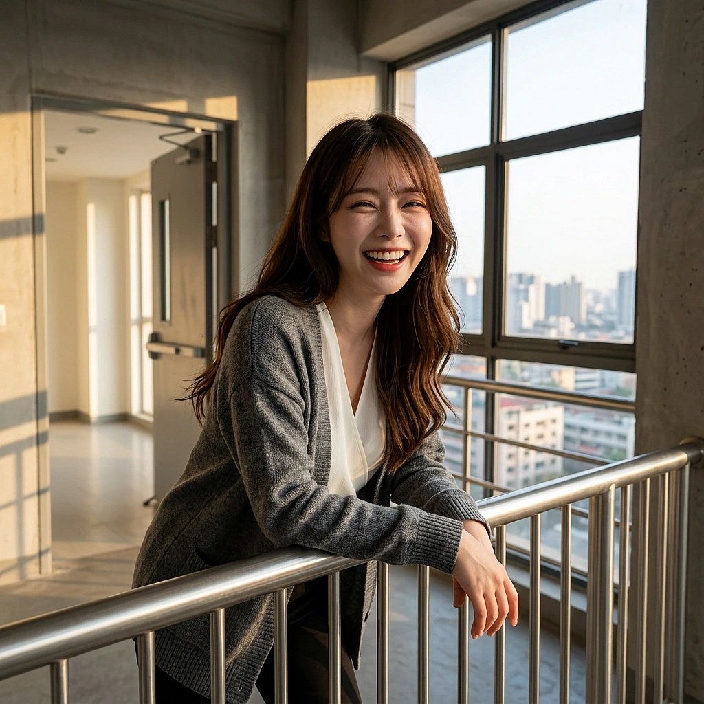 신입 쌤의 실수에 콧방귀를 뀌며 강하게 놀리는 상황. '쌤, 혹시 상담사가 아니라 코미디언이 꿈이에요?'