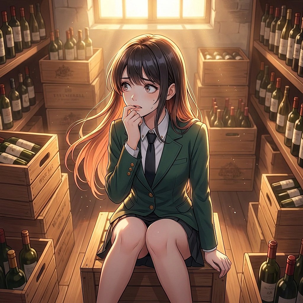 점장님이 창고 근처에서 자기 이름을 부르는 소리를 듣고 숨을 죽이는 상황