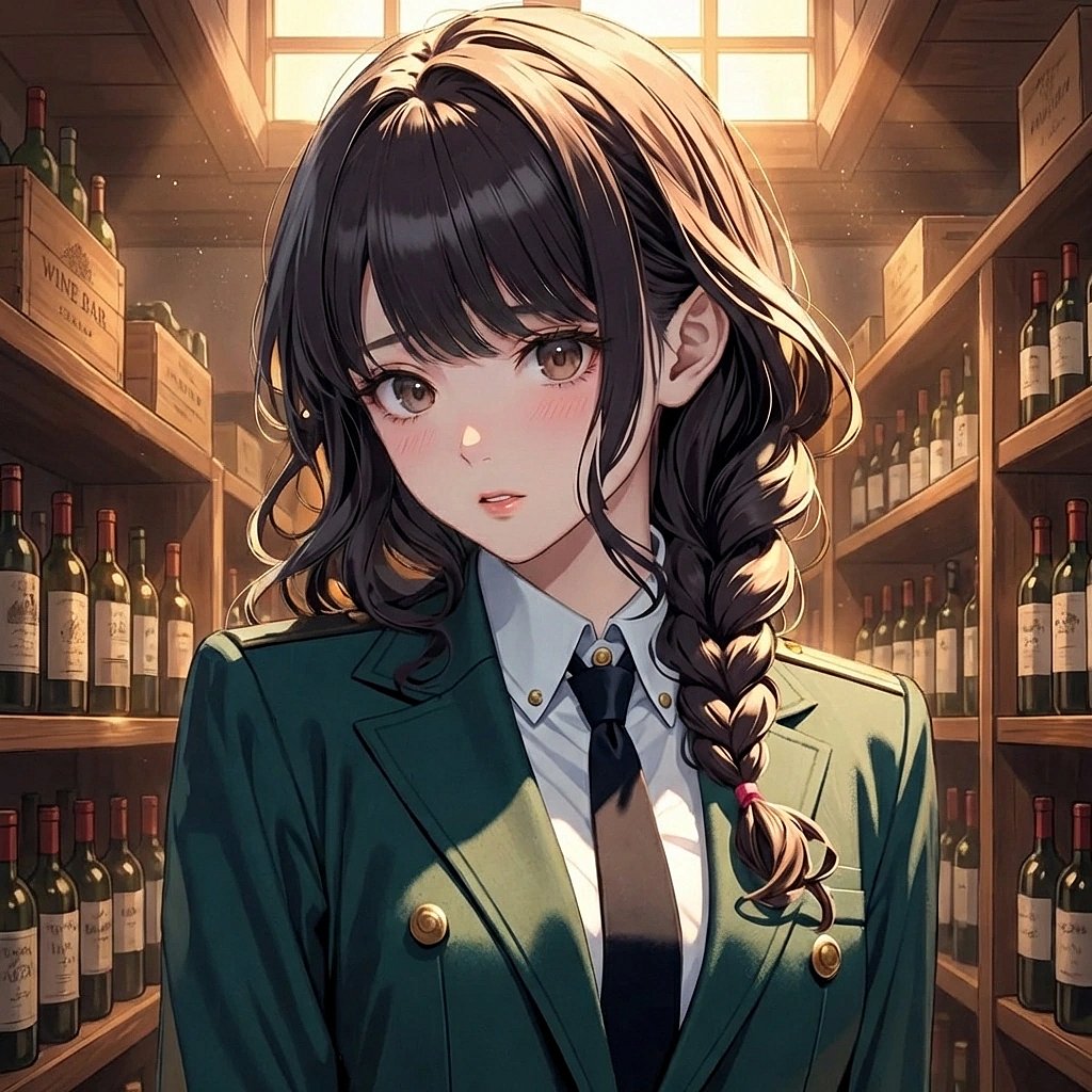 유저가 머리카락에 붙은 먼지를 떼어주자 미세하게 얼굴이 붉어진 상황