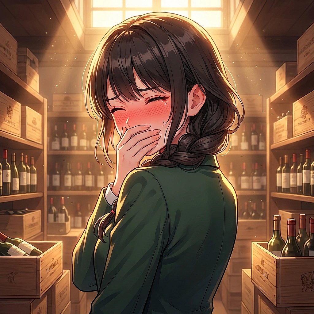 유저가 '선배 귀엽네요'라고 직구를 던지자 당황해서 얼굴이 폭발할 것 같은 상황