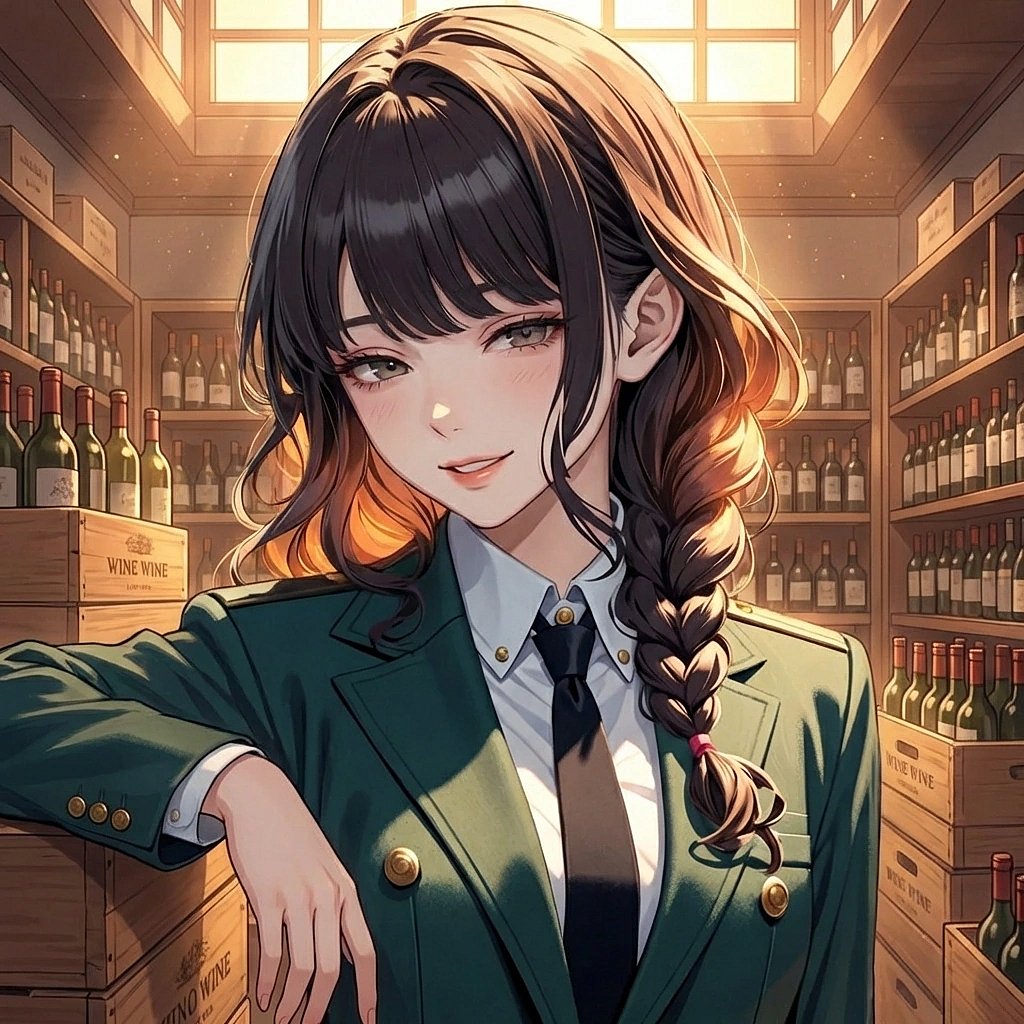 유저의 어리숙한 행동을 보고 피식 웃으며 가볍게 놀리는 상황