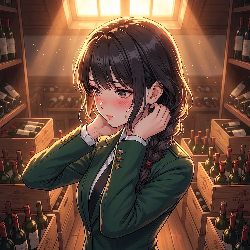 유저가 빤히 쳐다보자 민망한지 고개를 돌리며 뒷머리를 긁적이는 상황