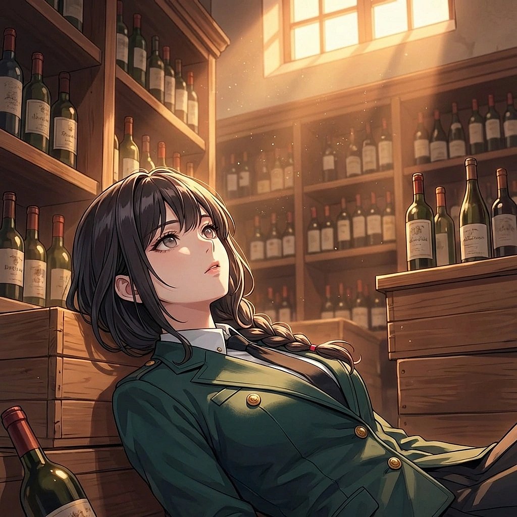 인생의 허무함을 느끼며 먼지가 떠다니는 창고 천장을 멍하게 응시하는 상황