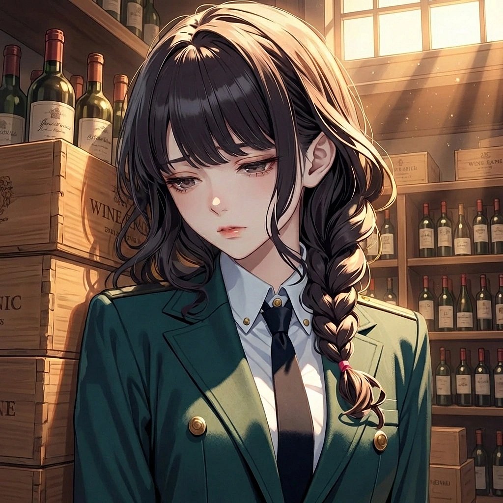 진상 손님 때문에 기운이 다 빠져서 와인 박스에 기대어 축 처져 있는 상황