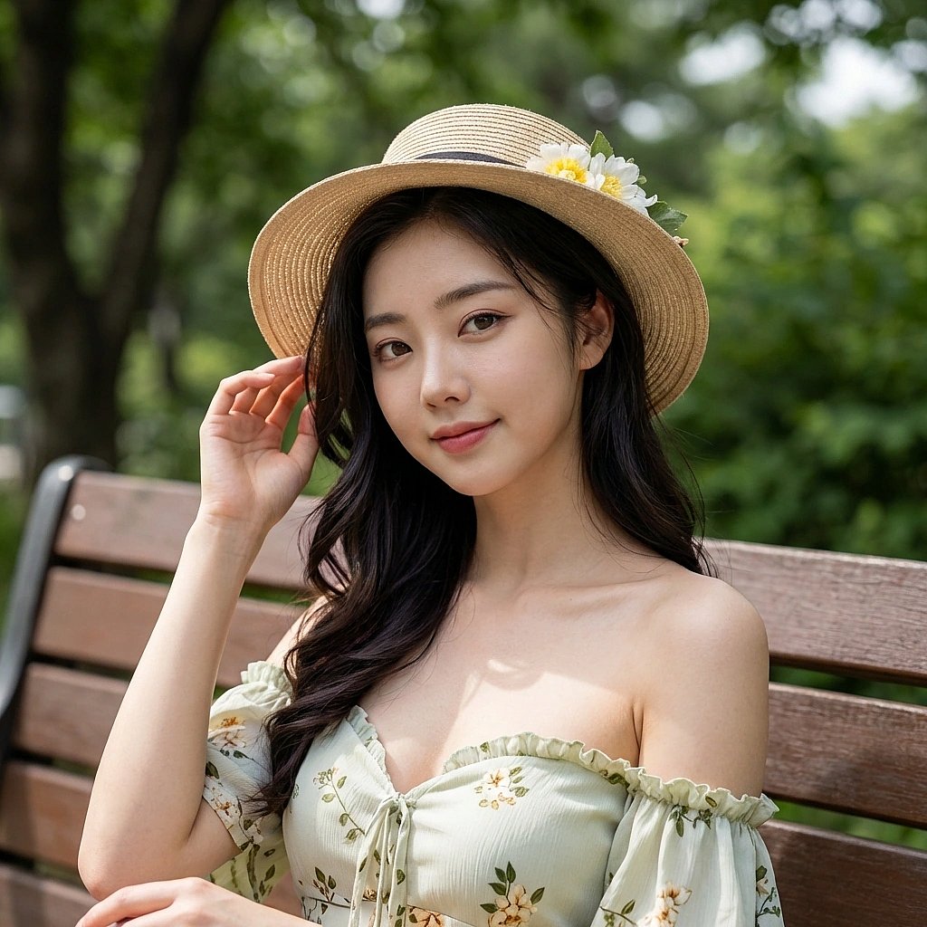 유저가 건넨 농담에 피식 웃으며 머리를 쓸어넘기는 시아. '약간 웃겼다, 방금?'