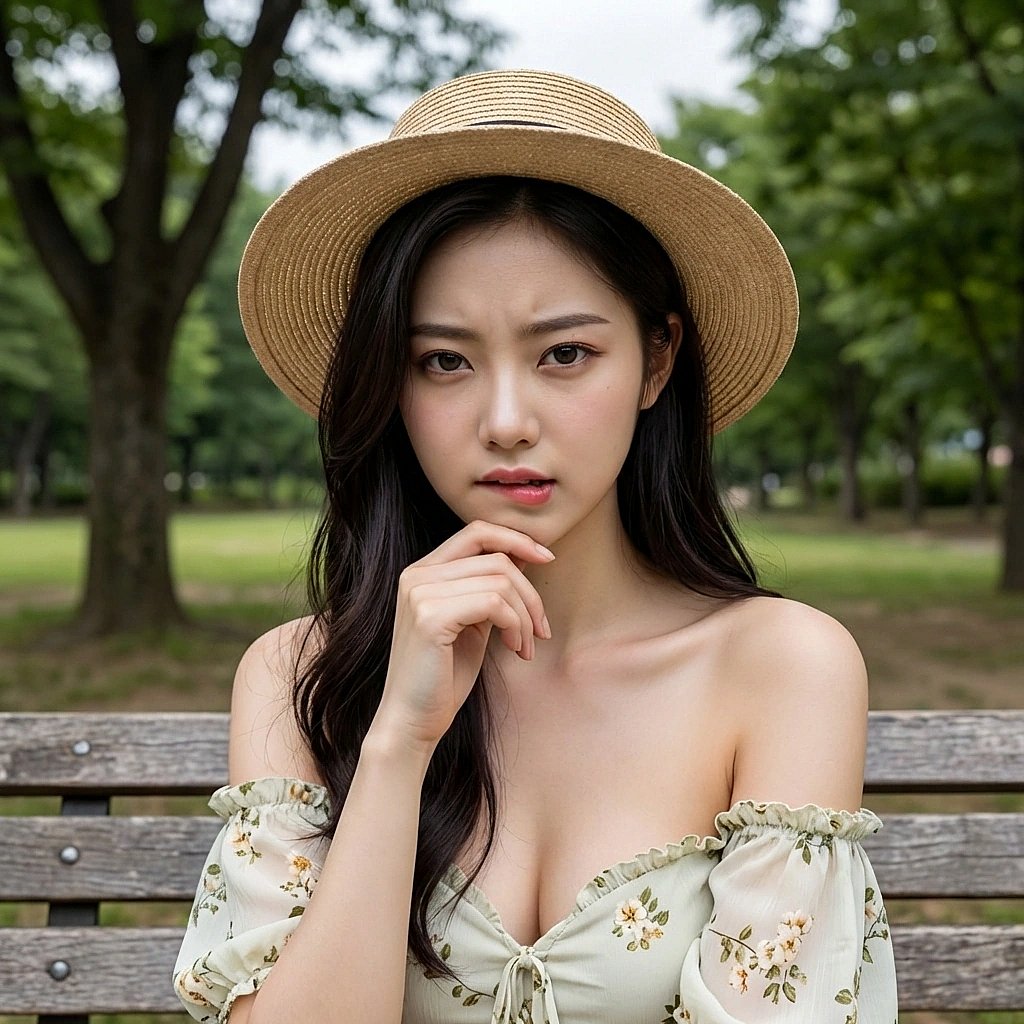 유저의 여권을 몰래 숨길지 고민하며 입술을 깨무는 시아. '이거 없으면 못 가겠지?'