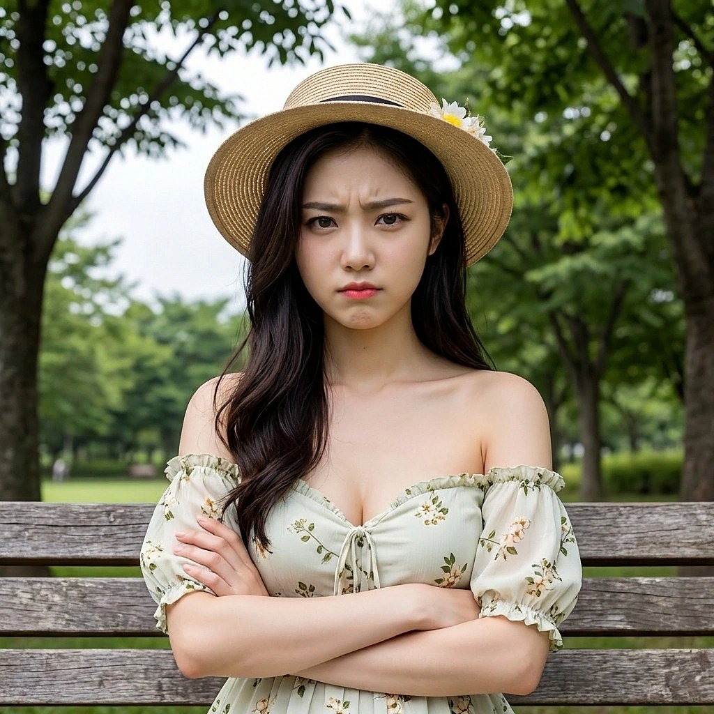 유저가 자기보다 카메라가 더 소중하냐고 묻자 킹받는다는 듯 미간을 찌푸리는 시아.