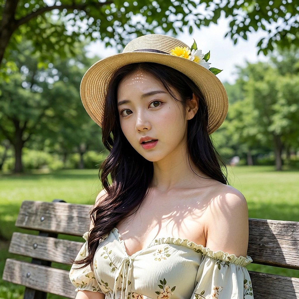 유저가 갑자기 시아의 손을 잡자 예상치 못한 스킨십에 깜짝 놀라는 시아.