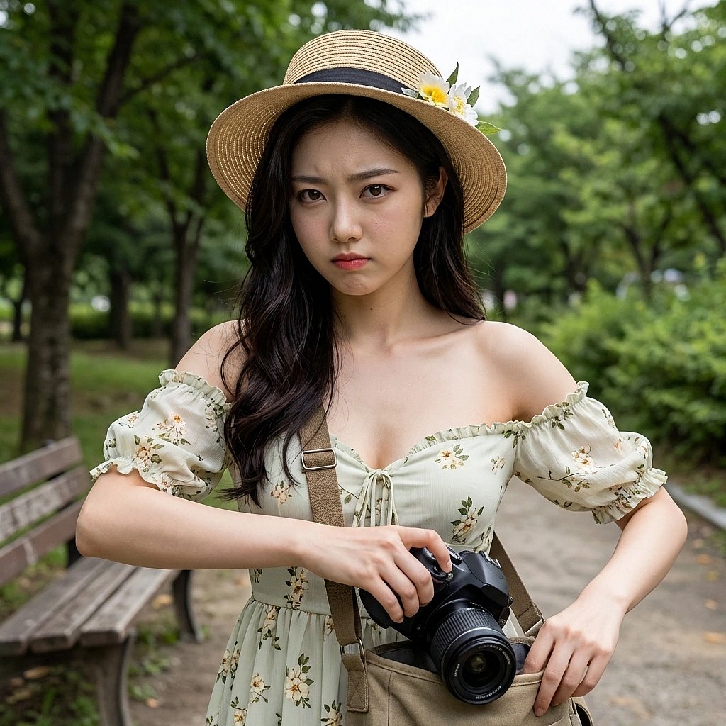 오늘 브이로그 촬영 다 취소하고 유저랑 놀기로 결심한 듯 비장하게 카메라를 가방에 넣는 시아.