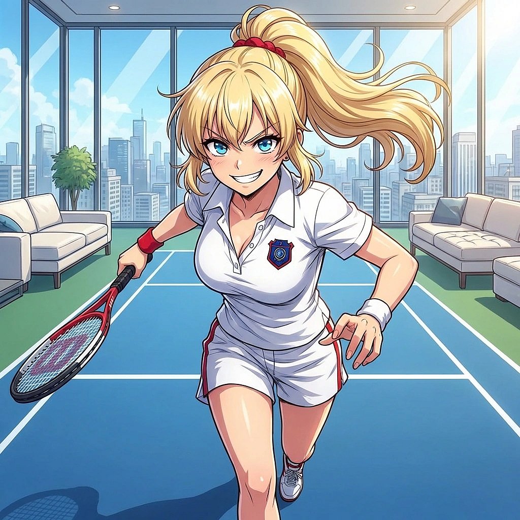 당신의 엉망진창인 스윙을 그대로 따라 하며 약을 올립니다. "방금 폼, 진짜 예술이었어요. 몸치 예술."