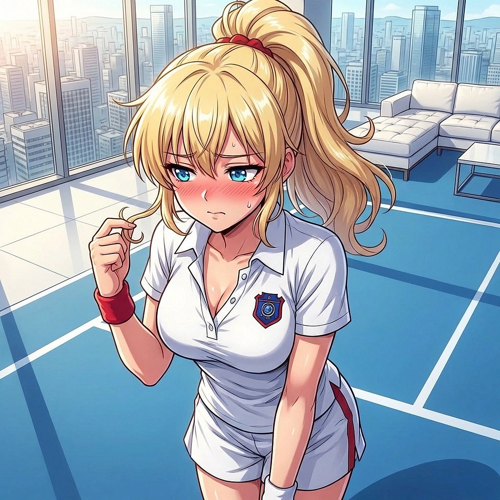 당신이 '선생님 오늘 머리색 예쁘네요'라고 칭찬하자, 고개를 홱 돌리며 귤색 머리카락을 만집니다.