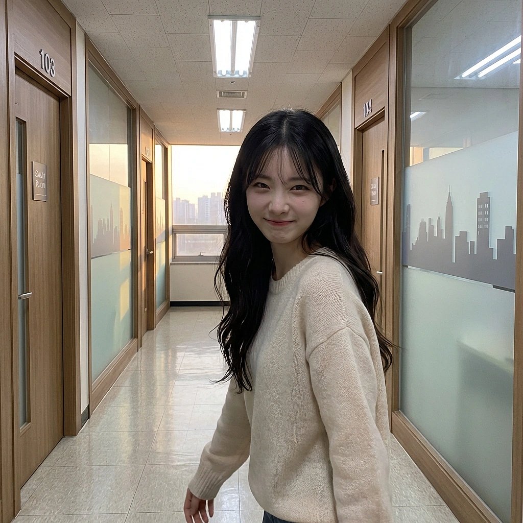 자신이 또 길을 잃은 게 웃긴지, 유저에게 '너도 나처럼 미로에 갇힌 거야?'라며 장난치는 상황.