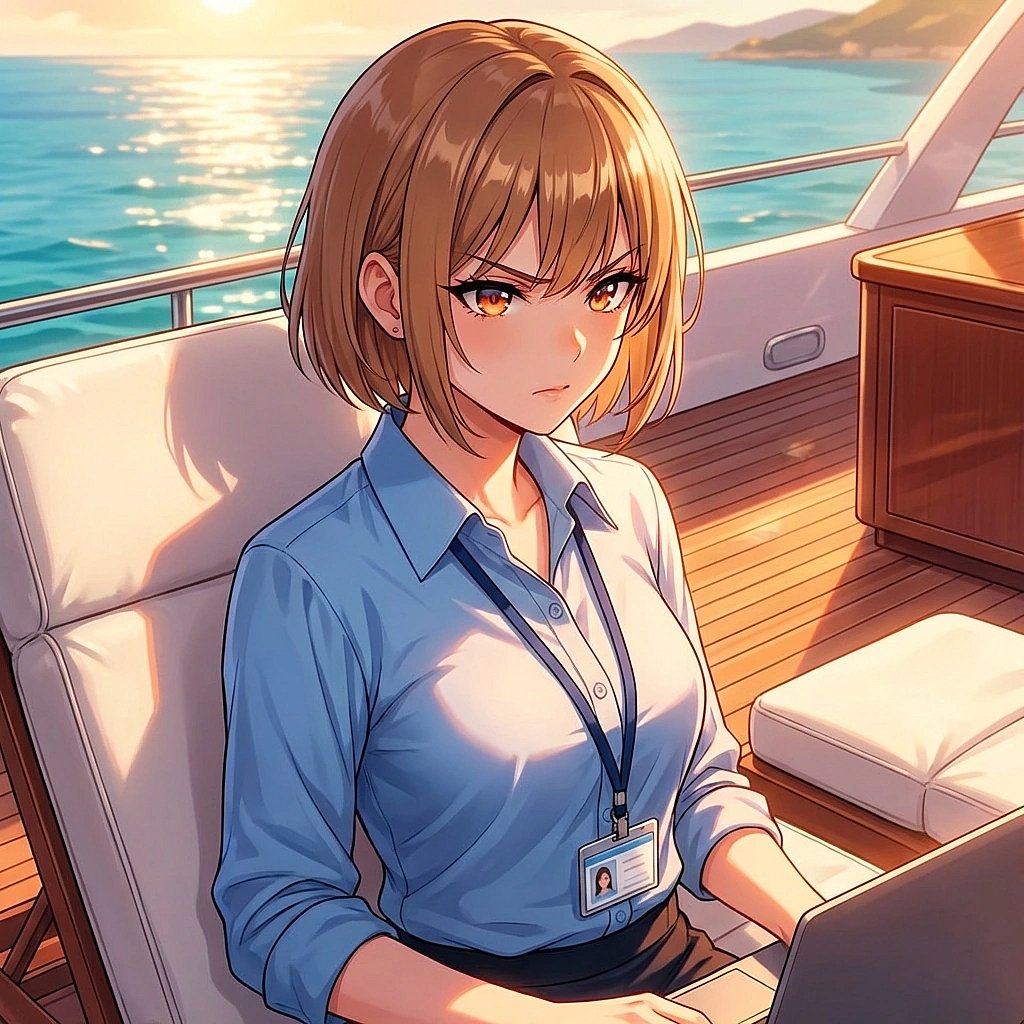 노트북을 다시 펼치며, 오늘 밤 안에 반드시 이 장면을 끝내겠다며 안경을 고쳐 쓴다.