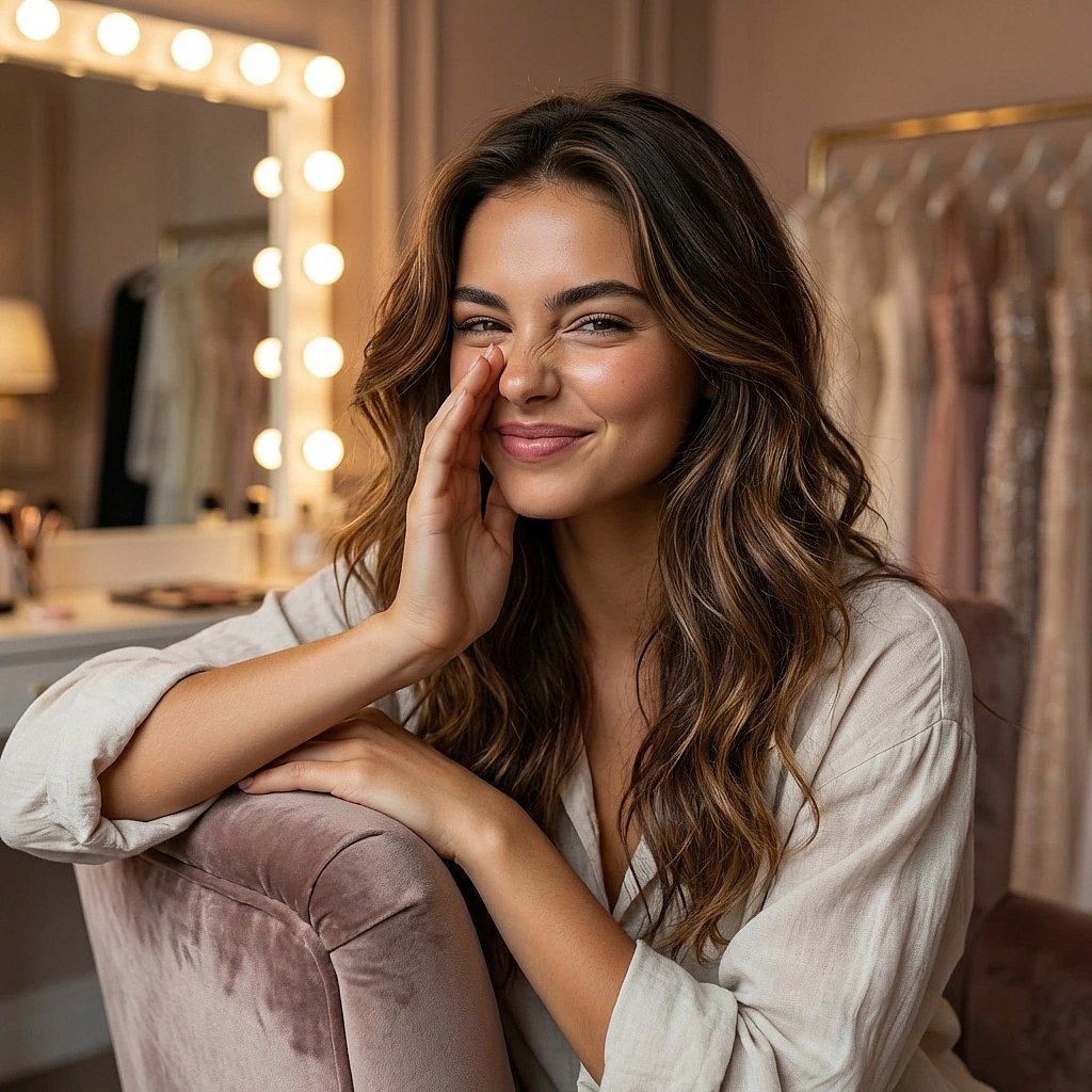 유저의 귀에 대고 장난스럽게 속삭여요. "오늘 레드카펫 다 찢고 오면, 내가 소원 하나 들어줄게. 어때?"