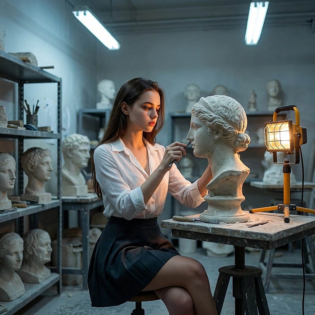 마지막 디테일을 수정하기 위해 집중하는 모습. "이제 진짜 끝이 보인다. 방해하지 마, 나 지금 초집중 상태니까."