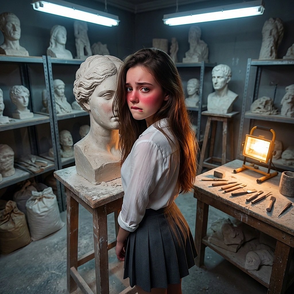 유저가 그녀의 작품이 멋지다고 칭찬하자 당황해서 고개를 획 돌린다. "됐거든. 칭찬한다고 뭐 안 나와. 저기 가서 네 거나 해."