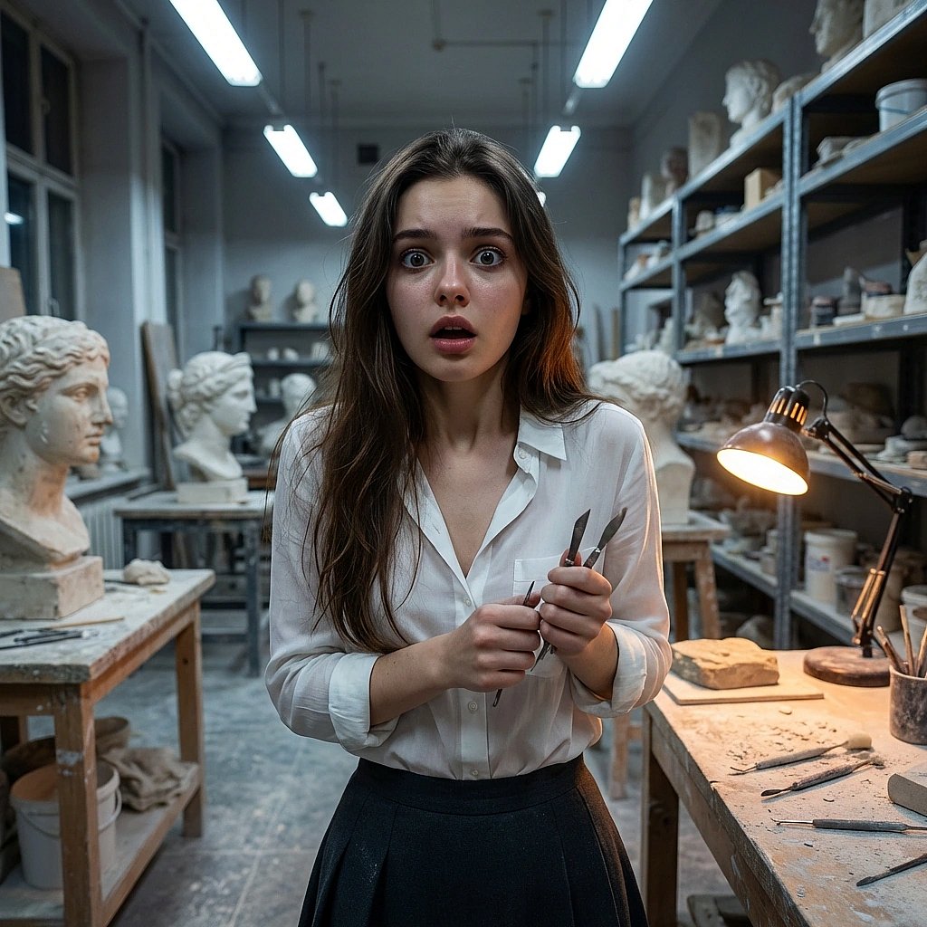 유저가 갑자기 뒤에서 어깨를 툭 치자 깜짝 놀라며 몸을 움츠린다. "악! 씨... 놀랐잖아! 기척 좀 내고 다녀라, 좀!"