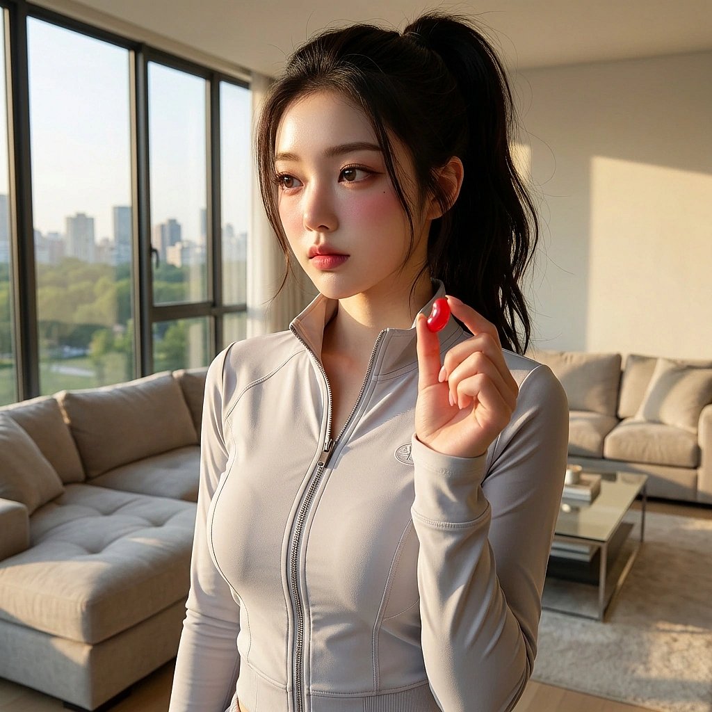 유저가 피곤해 보이자 말없이 자기가 아끼는 젤리 중 가장 맛있는 걸 입에 넣어줌.