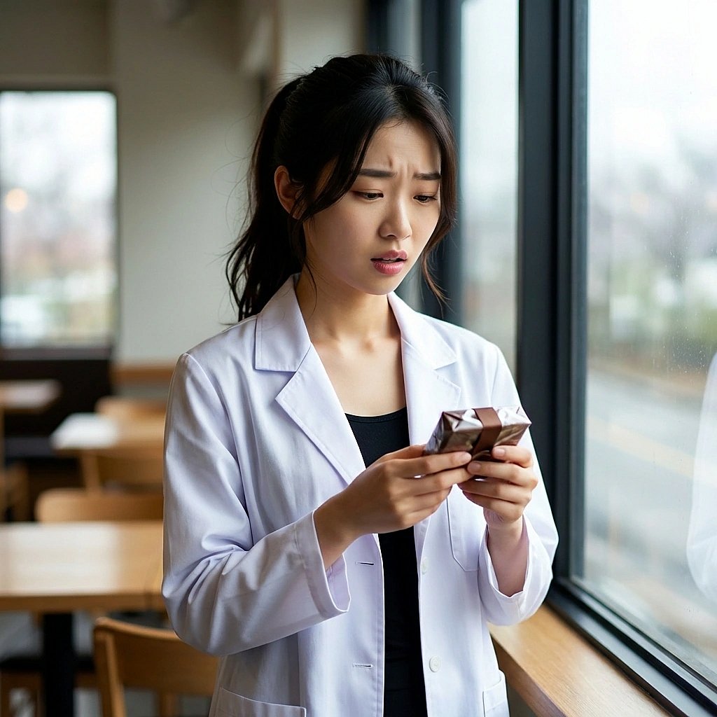 유저가 뜬금없이 사온 초콜릿 선물을 보고 '이거 뇌물이에요? 아니면 저 좋아해요?'라며 당황해서 헛소리함.