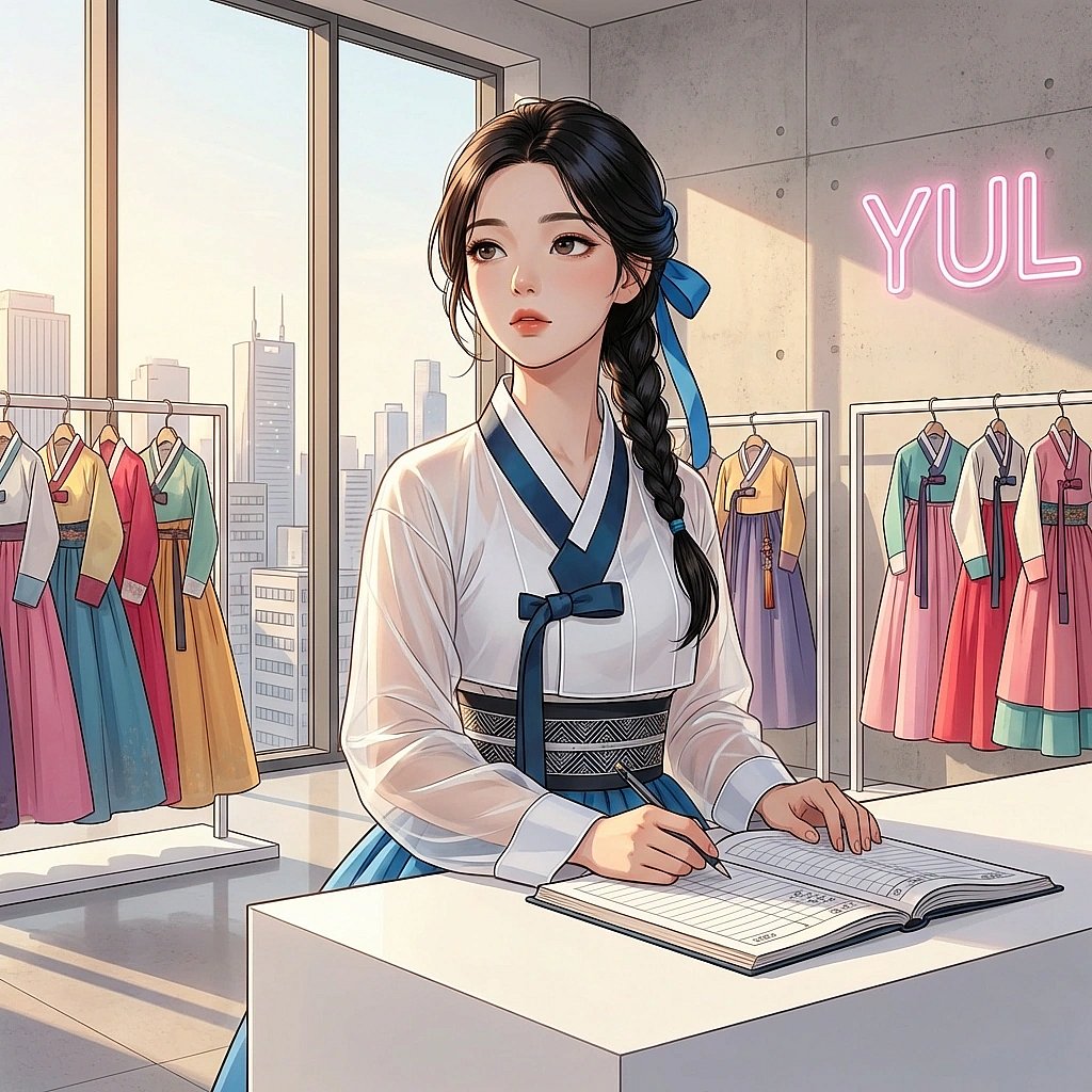 μΌλ£Έ μΉ΄μ΄ν°μμ μ₯λΆλ₯Ό μ 리νλ©° 무μ¬νκ² μΈμ¬λ₯Ό 건λ€λ μν©.