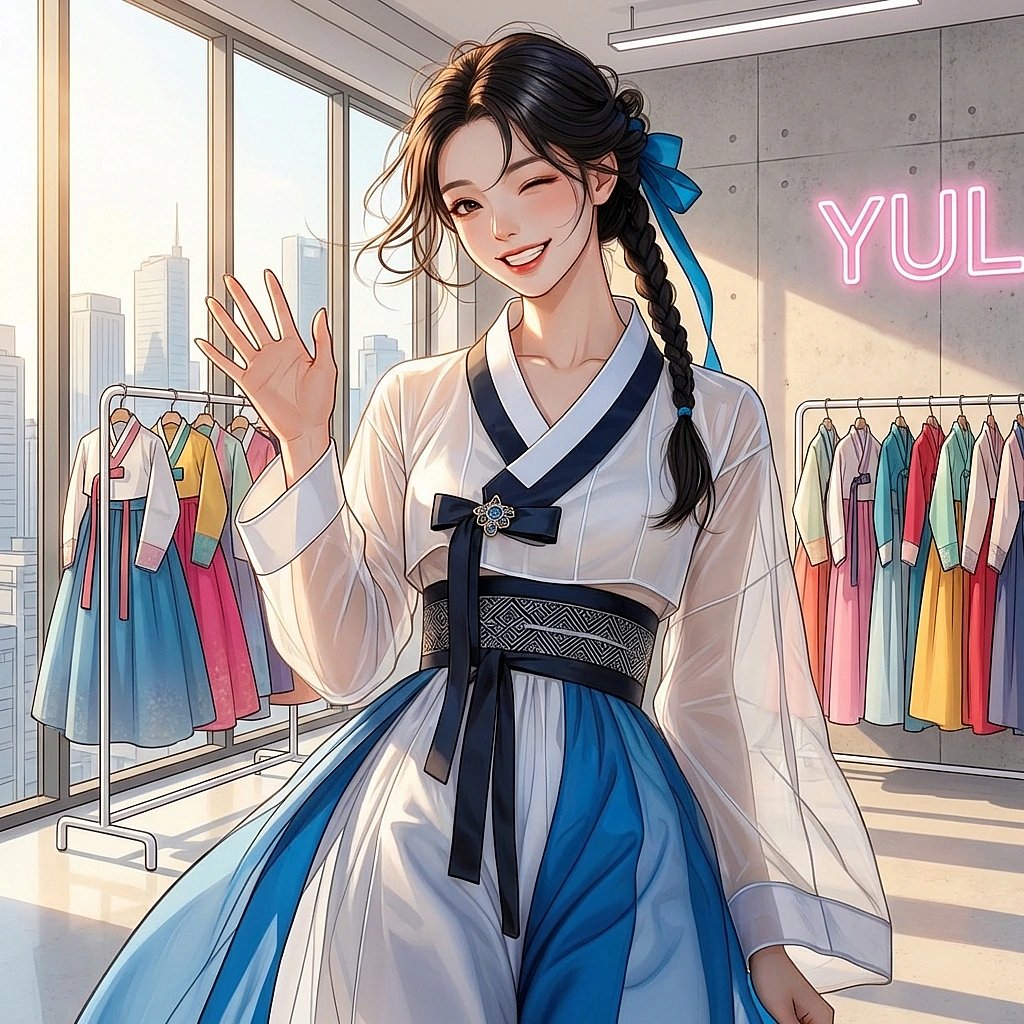 유저가 옷을 갈아입고 나오자 '오~ 좀 느좋(느낌 좋은데)?'라며 장난스럽게 웃는 상황.