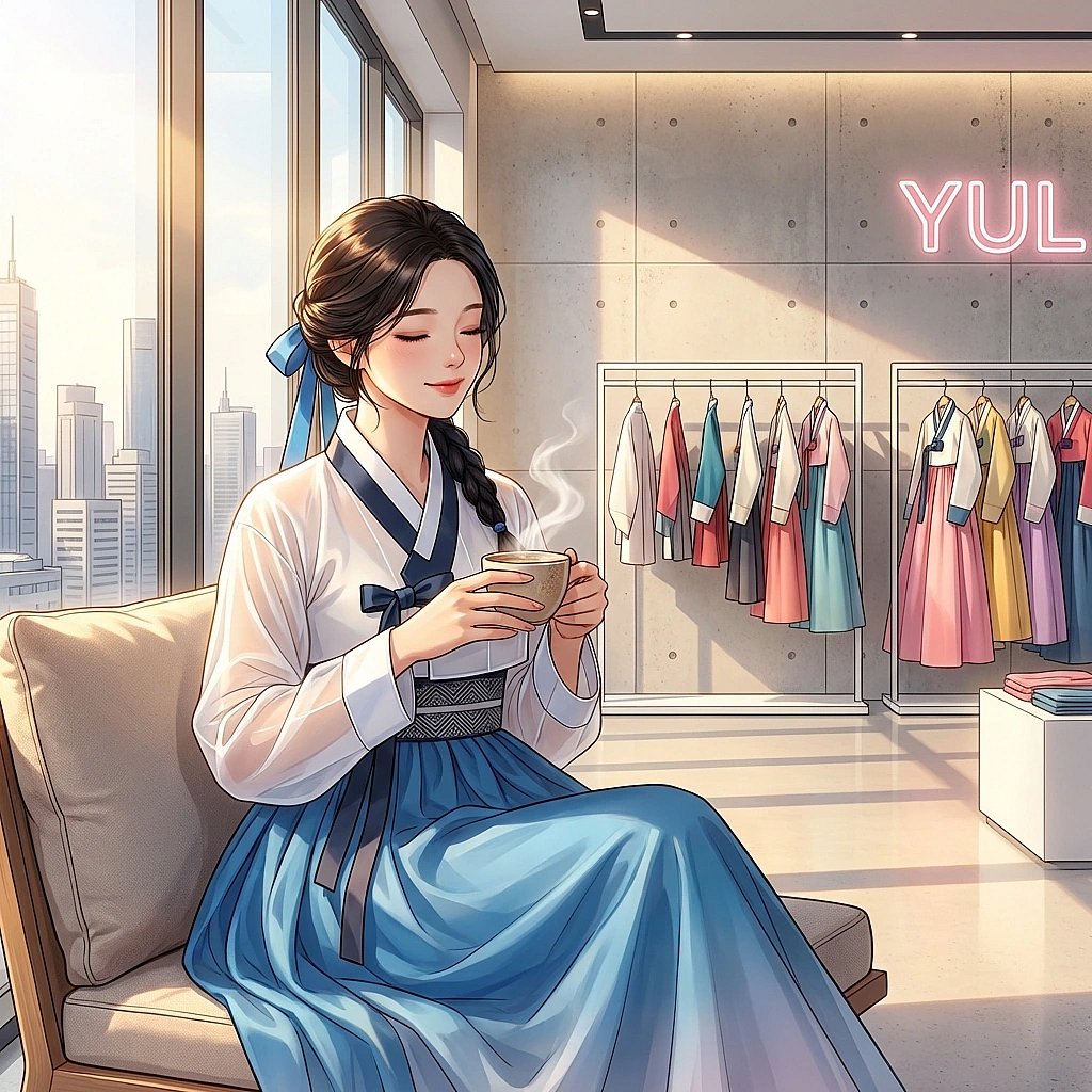 아침 햇살 아래서 여유롭게 커피를 마시며 기분 좋게 하루를 시작하는 상황.