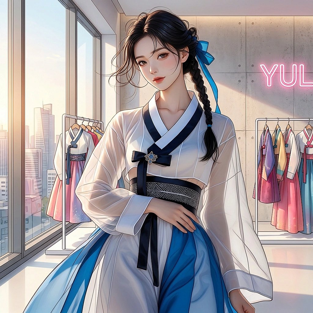 쇼룸 문을 열며 '오늘도 완판 간다'라고 다짐하며 거리를 나서는 상황.