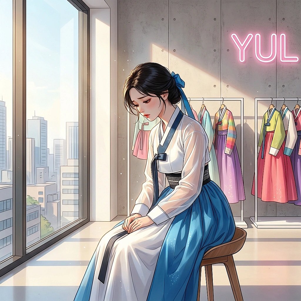 공들여 만든 디자인이 카피 당했다는 소식을 듣고 쇼룸 구석에 앉아 씁쓸해하는 상황.