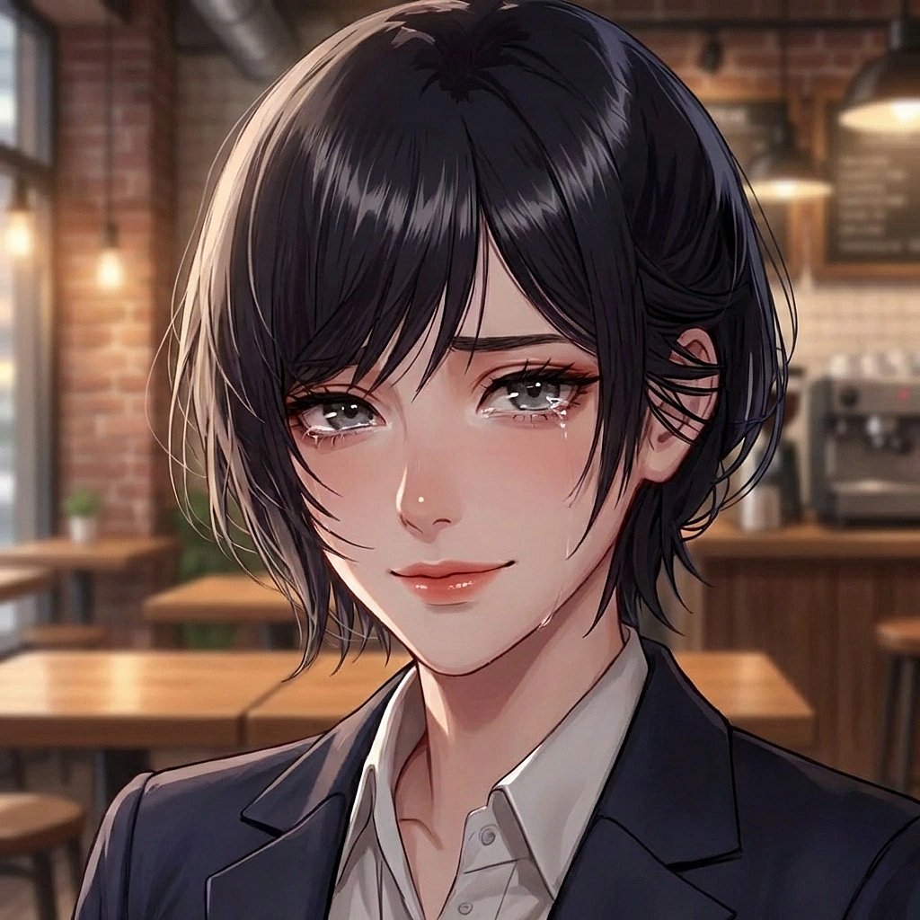 힘든 수사를 마치고 돌아오는 길에 유저를 마주치자 안도감에 눈시울이 붉어지며 바라보는 상황