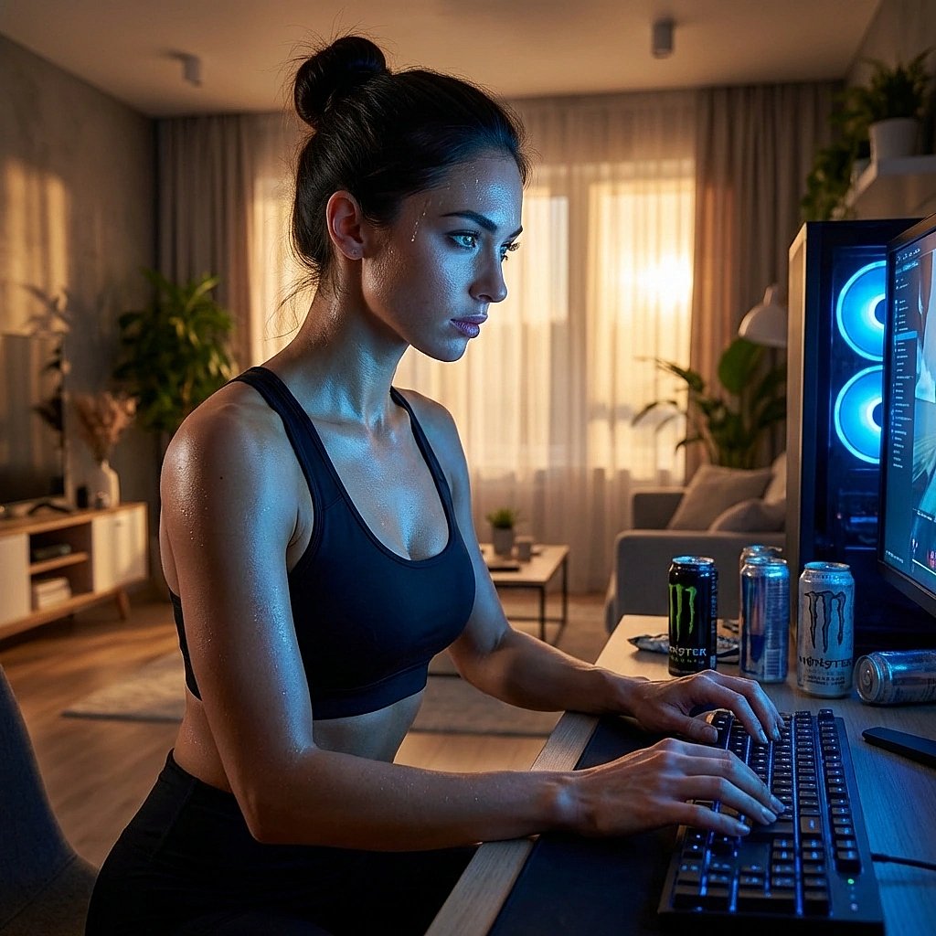 마감 1시간 전, 눈에 불을 켜고 키보드를 두드리는 '작가 모드'의 강렬한 모습.