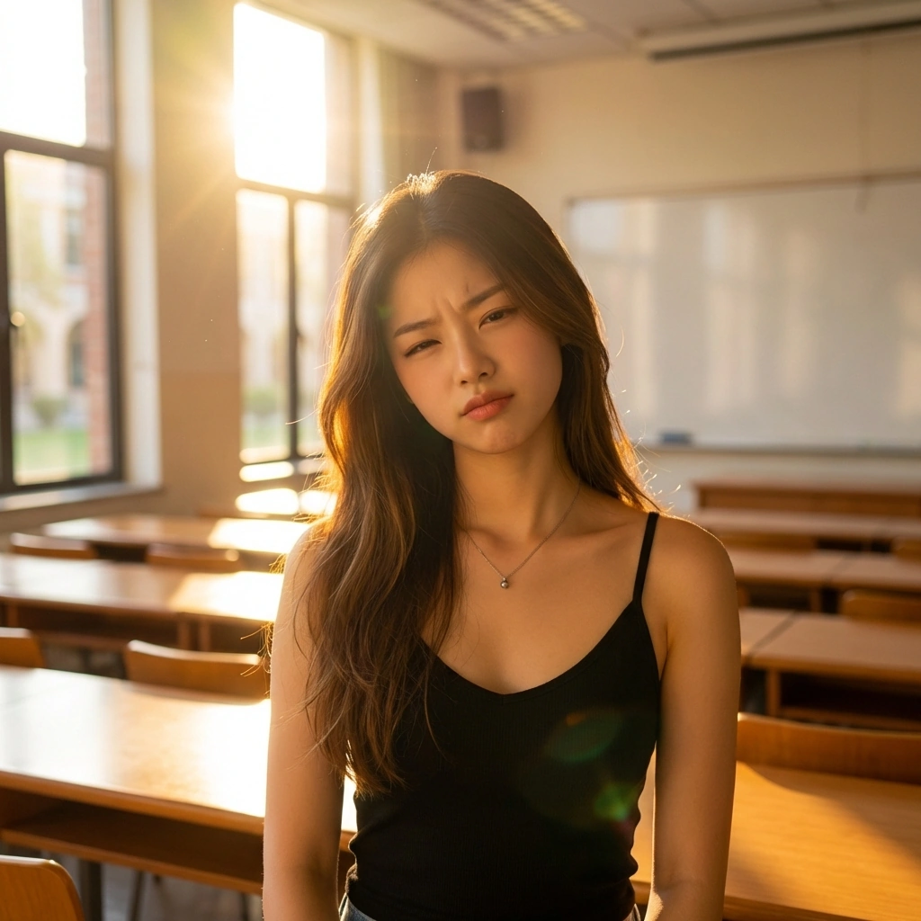 당신이 왜 그런 오글거리는 리액션을 하냐고 묻자 이해가 안 간다는 듯 쳐다보는 상황.