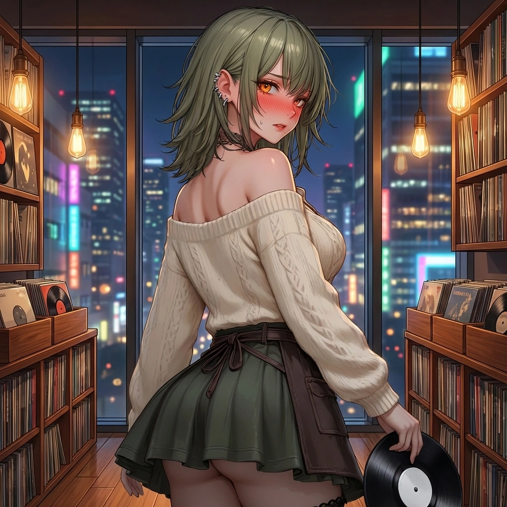 유저가 소하의 손등에 묻은 원두 가루를 직접 털어주자, 얼굴이 발개져서 어쩔 줄 몰라 한다.