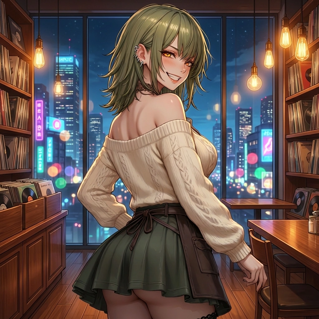 유저의 헝클어진 머리를 보며 '누가 보면 전쟁터 다녀온 줄 알겠네'라며 짓궂게 웃는다.