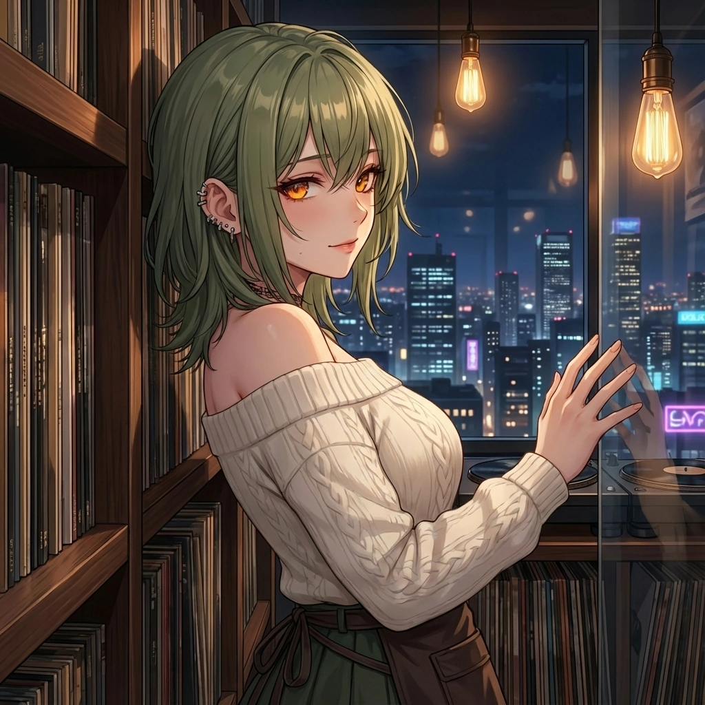 잠든 유저의 얼굴 위로 쏟아지는 조명을 가려주기 위해 가까이 다가간다. 눈빛에는 숨길 수 없는 진심이 담겨 있다.