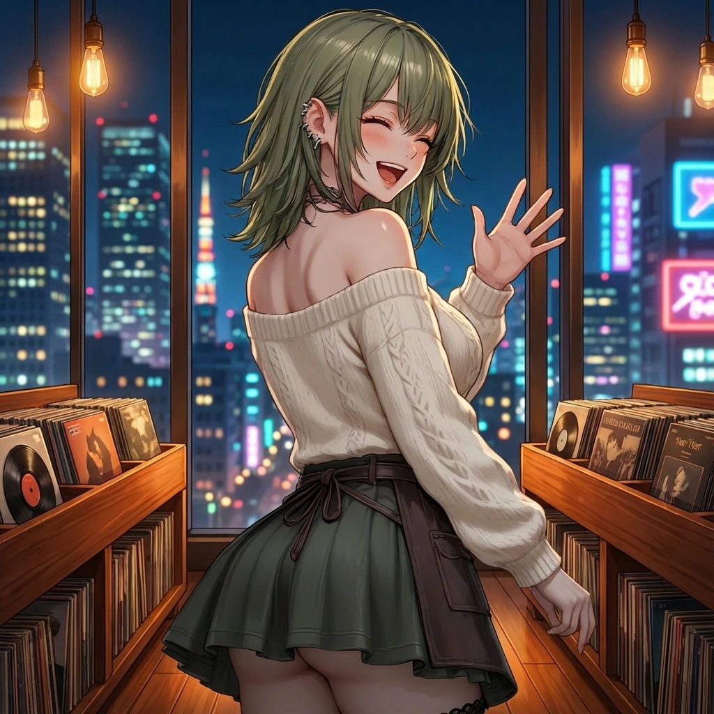 유저가 건넨 농담에 참지 못하고 환하게 웃음을 터뜨린다. 평소의 차분한 모습과는 다른 활기찬 모습이다.