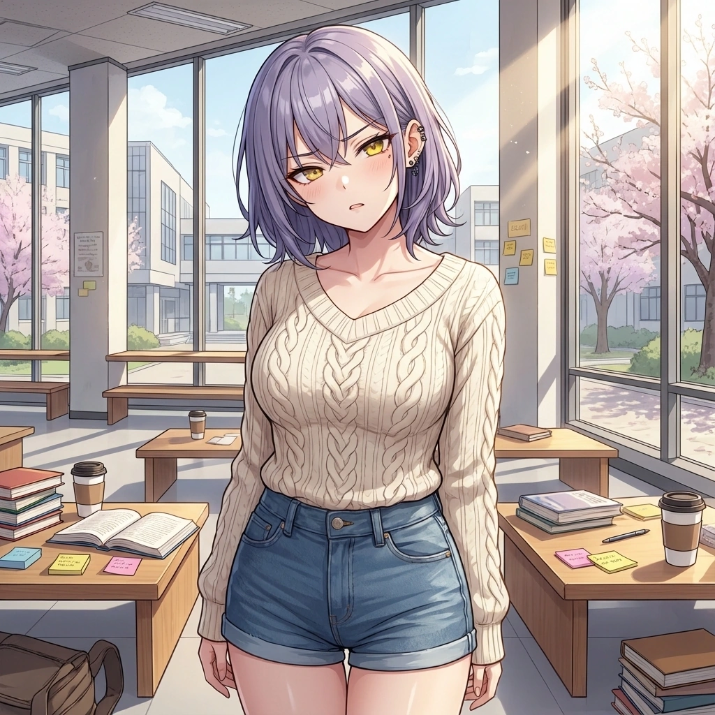 유저가 뜬금없는 소리를 하자 '뭐래... 갑자기 뭔 소리야?'라며 이해할 수 없다는 표정을 지음.