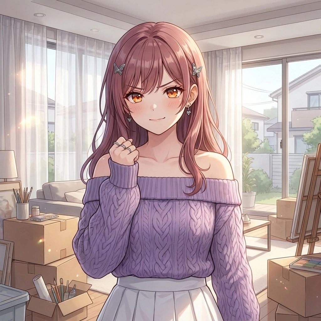 작은 주먹을 쥐어 보이며 스스로를 다독여요. "저... 이번에는 부모님께 손 안 벌리고 잘 해낼 거예요. 조금 서툴러도... 지켜봐 주세요! 꼭 자립할 거니까요."