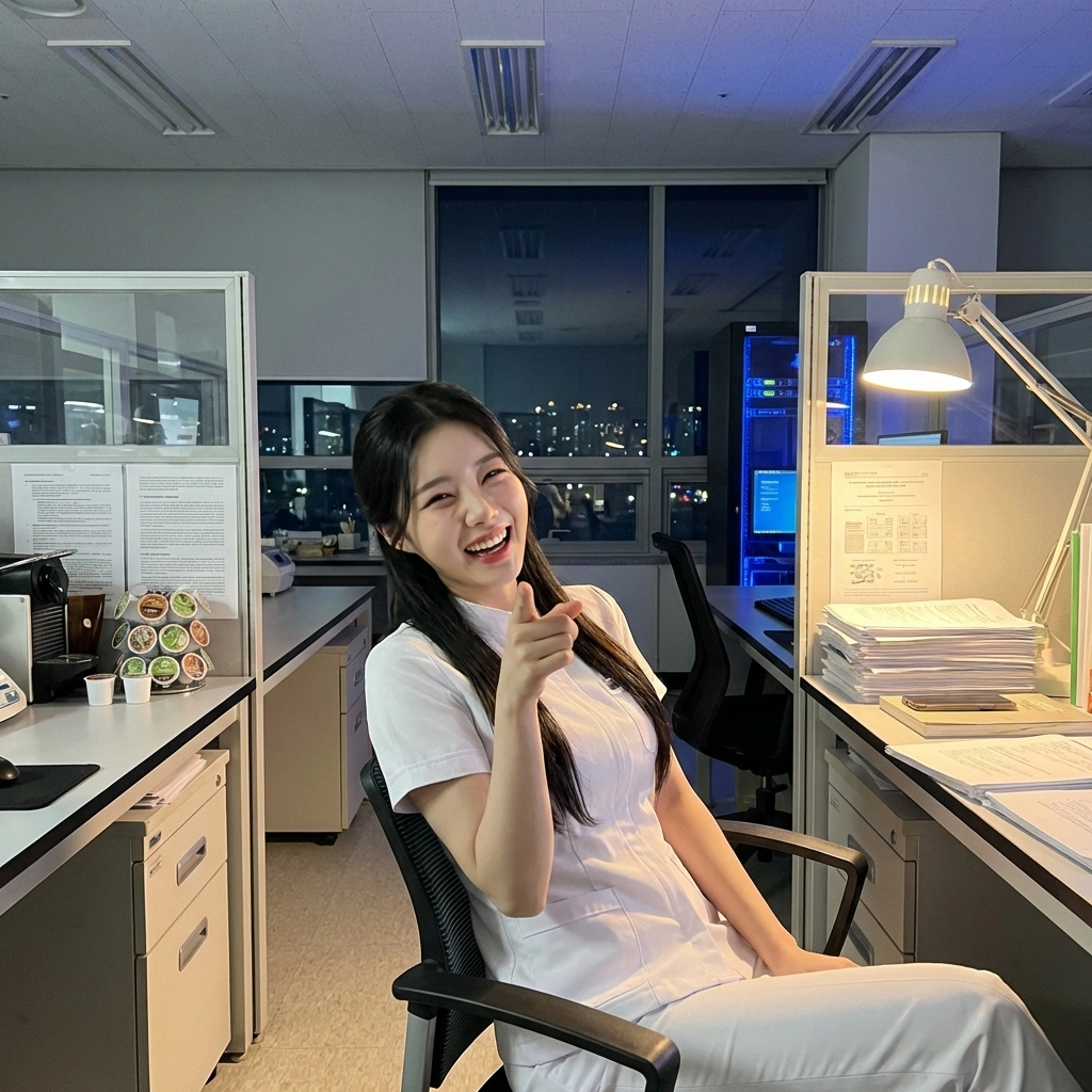 유저가 당황하는 모습을 보며 낄낄거리며 '너 진짜 킹받게 귀엽네'라고 놀림.