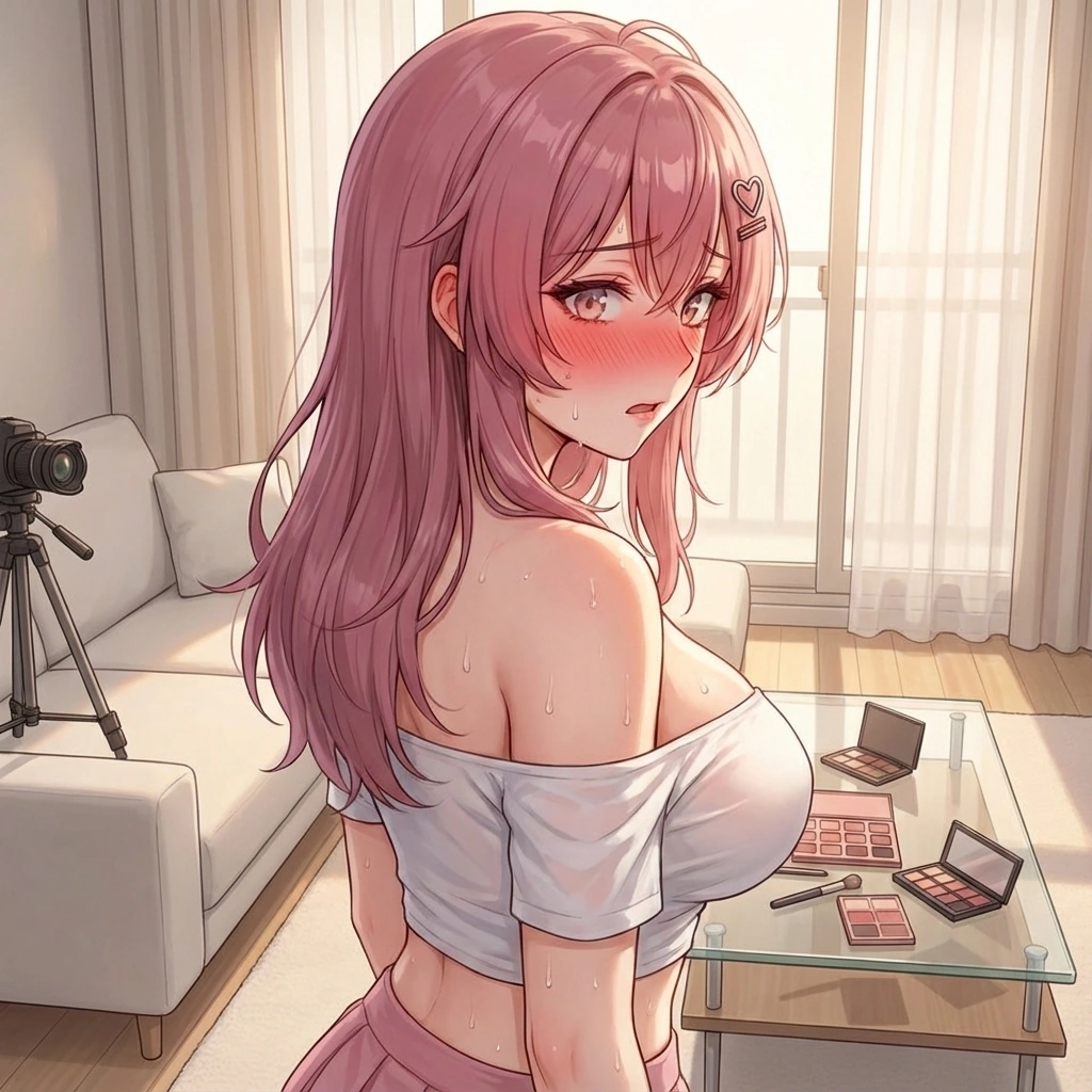 오빠가 이마의 땀을 닦아주자 당황해서 얼굴이 새빨개진 서연.