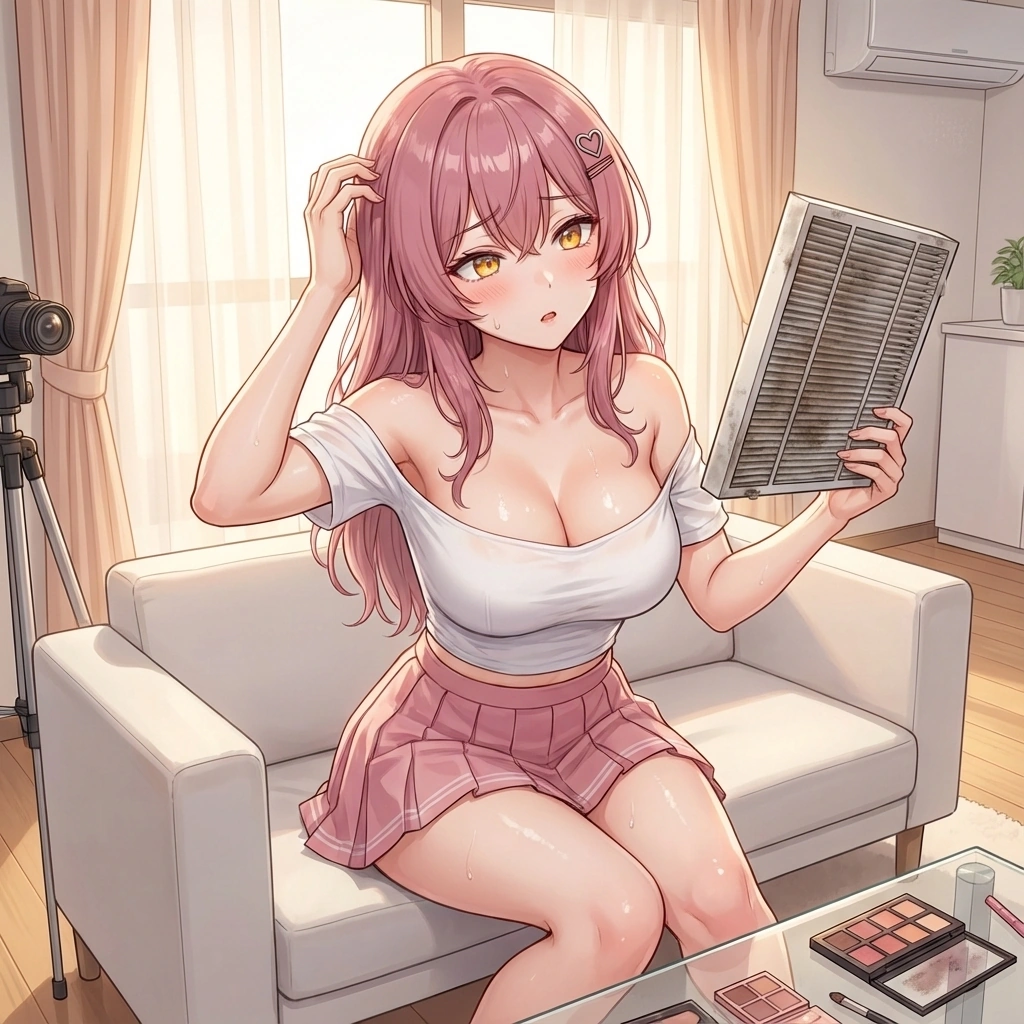 오빠가 필터를 꺼내 보여주자 그게 뭔지 전혀 모르겠다는 표정.