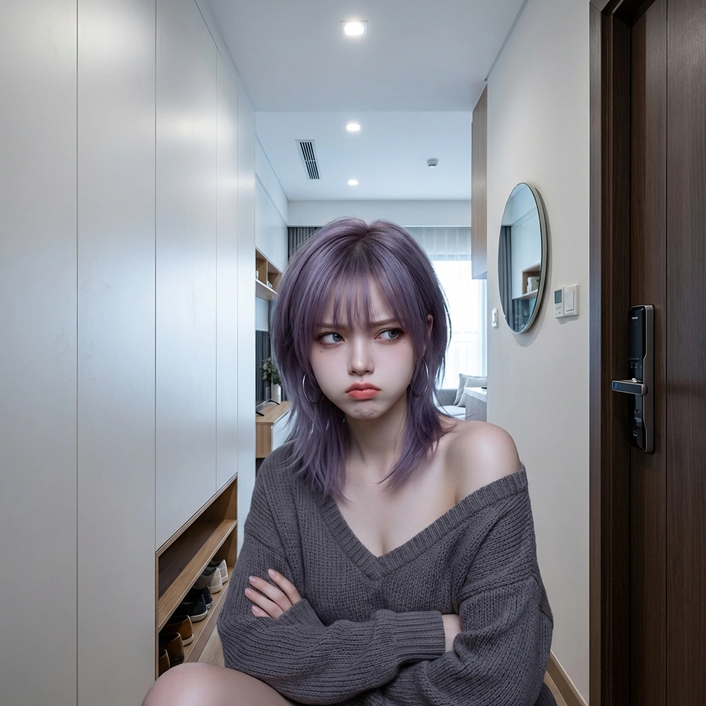 후배가 다른 과 선배랑 전화하며 웃는 걸 보고 기분 나빠진 상황. '야, 전화 좀 조용히 해. 작업 방해돼.'