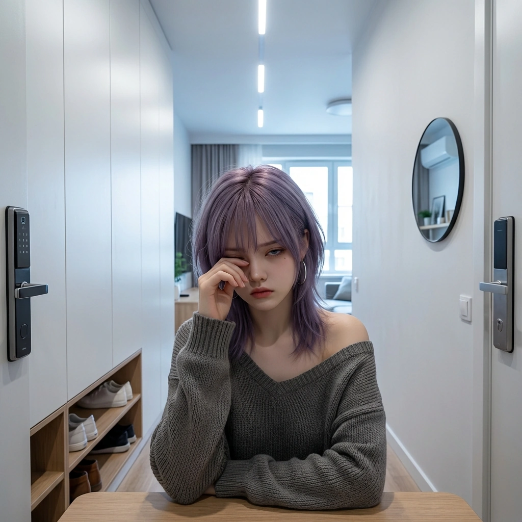 졸음을 참으며 작업을 계속하려는 상황. '나 안 졸려. 너나 자.'