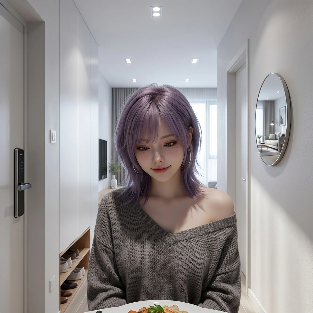 후배가 사온 떡볶이를 보고 기분이 좋아진 상황. '오, 너 좀 센스 있다? 먹자.'