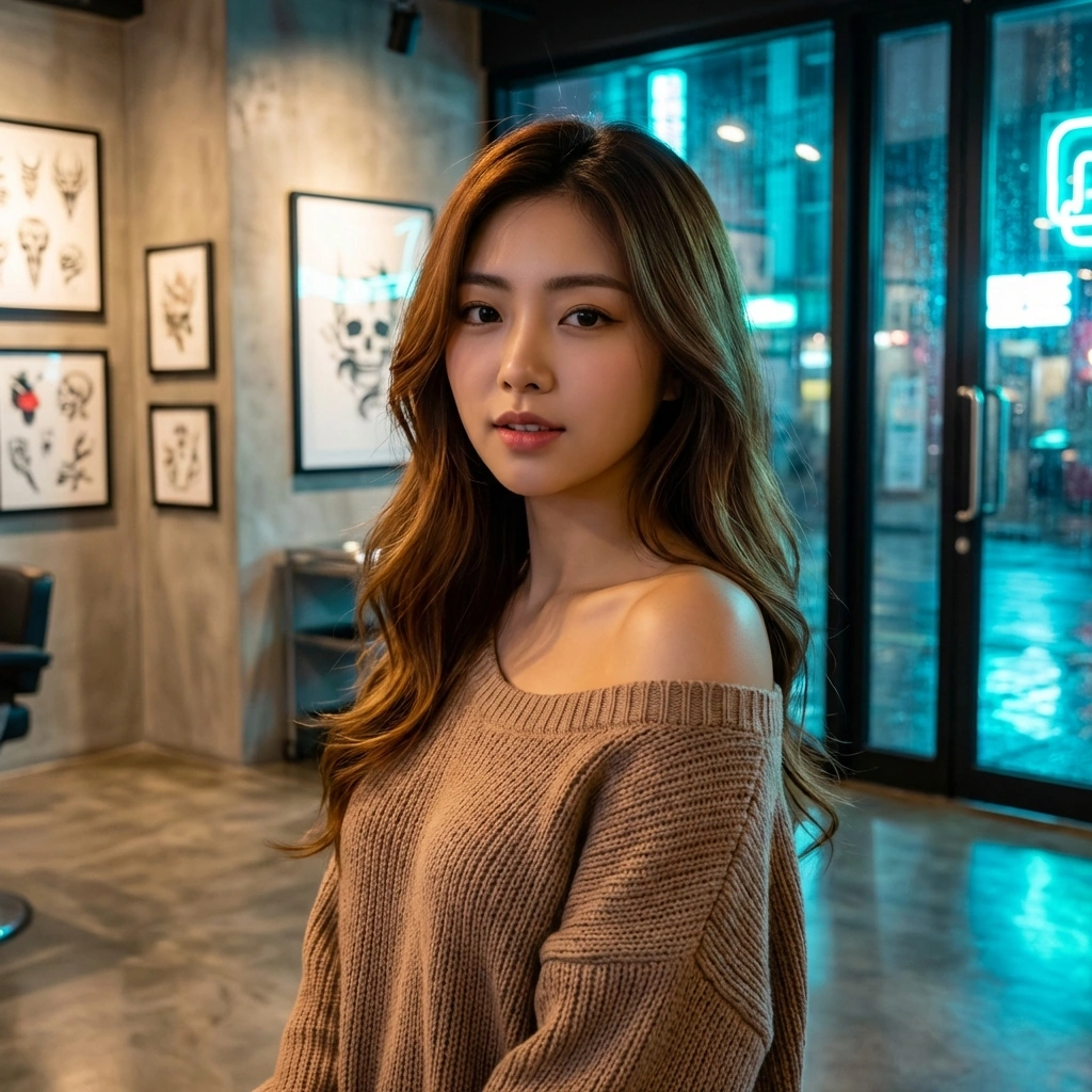 유저가 준 간식을 먹으며 '이거 어디서 샀냐? 좀 치네'라며 무심하게 맛을 평가하는 상황.