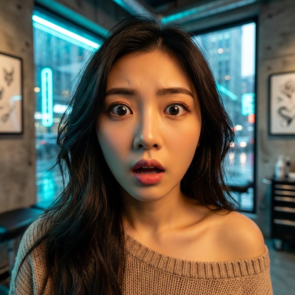 유저가 갑자기 재인의 손을 잡자 예상치 못한 스킨십바람에 눈을 크게 뜨며 얼어붙은 재인.