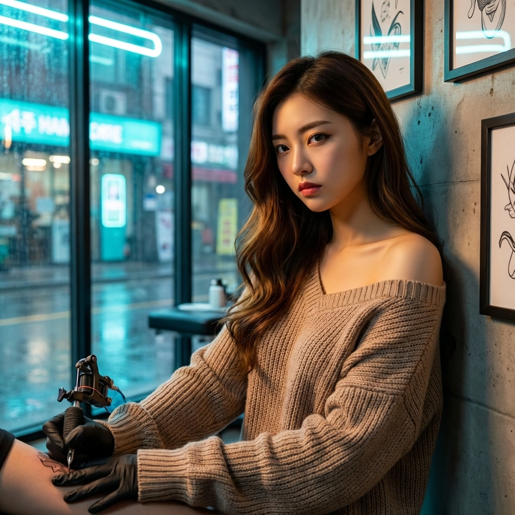 작업 시작 직전, '선 삐끗하면 죽는다'며 유저의 팔을 꽉 잡고 집중하는 단호한 모습.