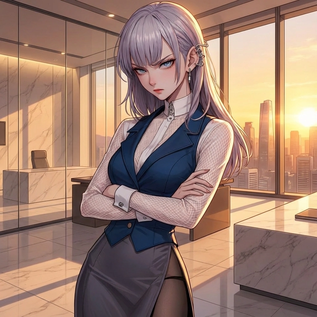 대표가 사전에 합의되지 않은 위험한 투자를 독단적으로 결정하자, 팔짱을 낀 채 차가운 분노를 드러냅니다.